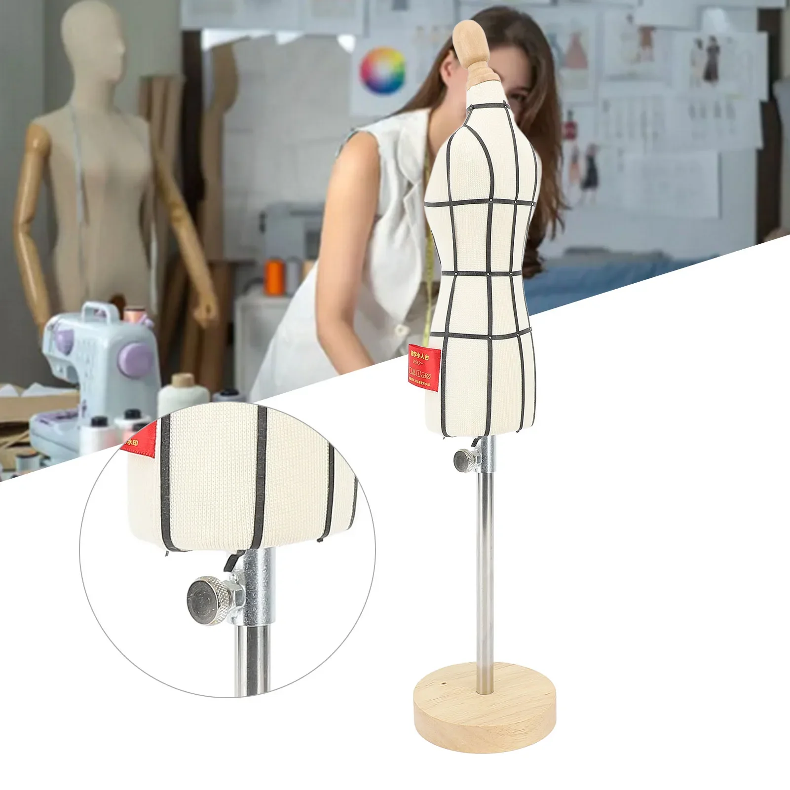 Dress Form Mannequin - Miniatur gaun bentuk dengan dudukan dasar