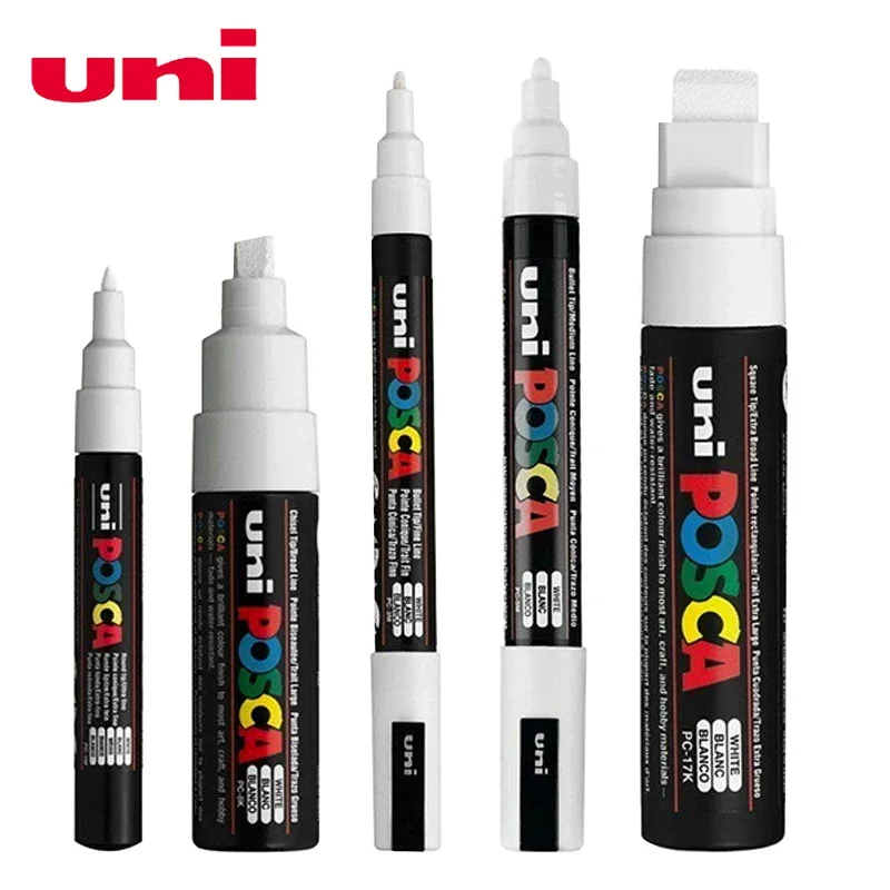Fabric Marking Pen - Kuas spidol putih Posca, pena tanda
