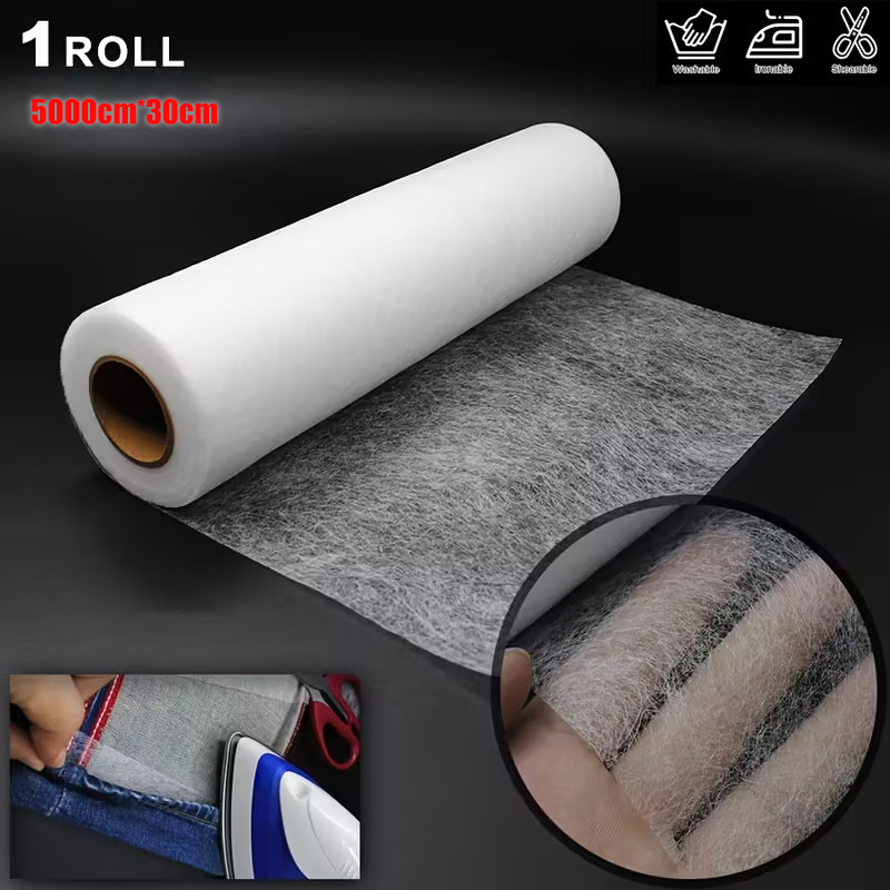 Hem Tape Fusible - 1 Rol Pita Hemming Tahan Air