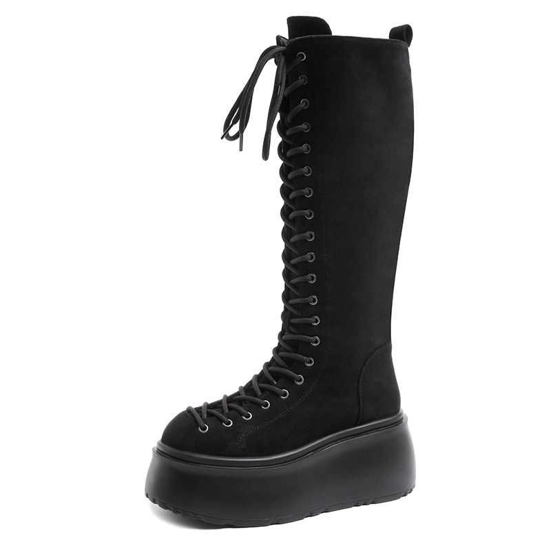 Sewing Latex - Sepatu Boots Wanita Model Gothic 8CM,