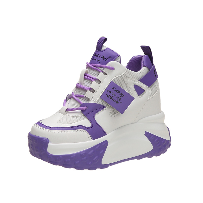 Sewing Net - Sepatu Sneakers Wanita Platform Tinggi 9.5CM,