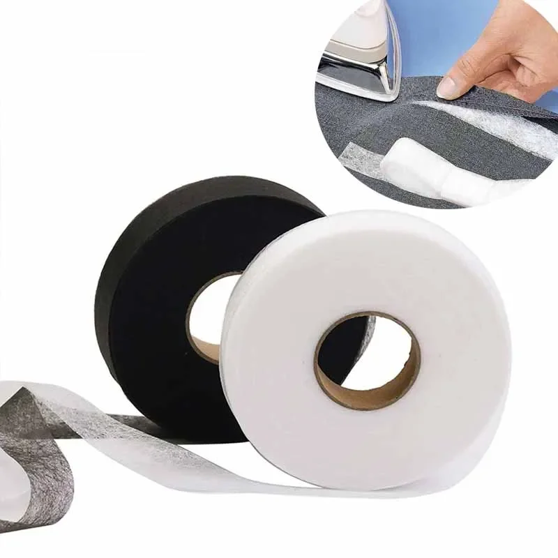 Hem Tape Fusible - 50M/gulungan dua sisi non-tenun kain perekat