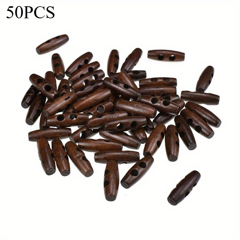 Sewing Recycling - 50 Buah Kancing Toggle Kayu Daur