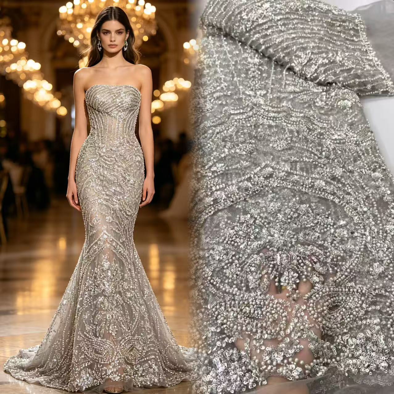 Sewing Net - Kain Renda Tulle Prancis Mewah dengan