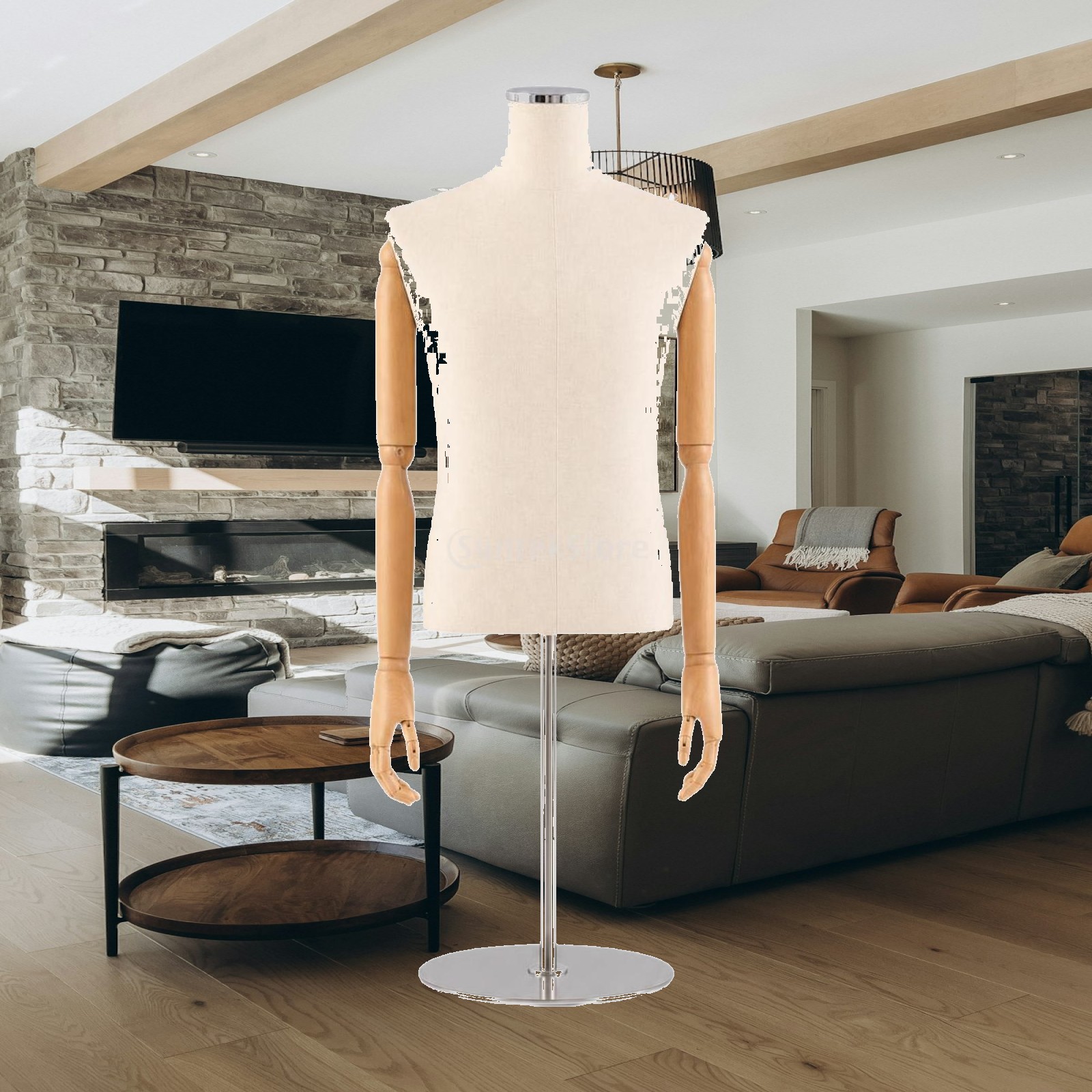 Dress Form Mannequin - Manekin setengah badan pria berlapis kain,