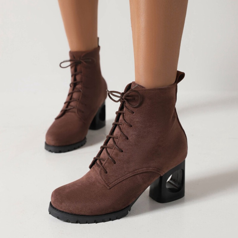 Sewing Fleece - Sepatu Bot Pergelangan Kaki Suede Imitasi
