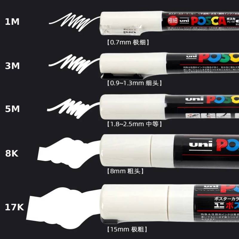 Kuas spidol putih Posca, pena  - Fabric Marking Pen ulasan dan harga