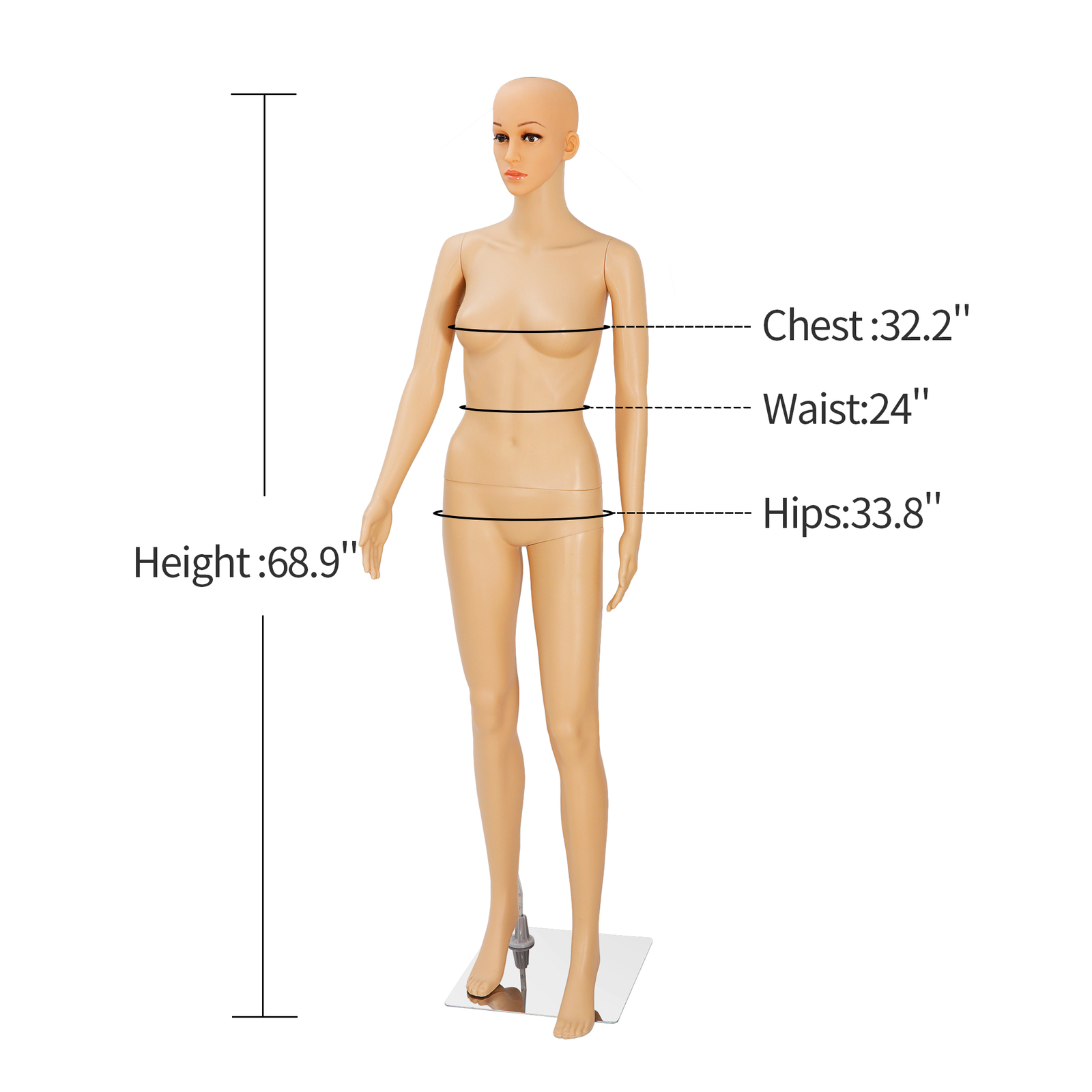 Manekin Wanita Full Body PP Re - Dress Form Mannequin ulasan dan harga
