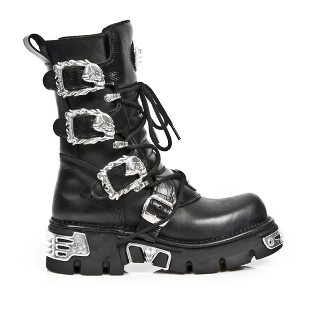 Sepatu Bot Motor Punk Pria Ter - Sewing Zipper ulasan dan harga