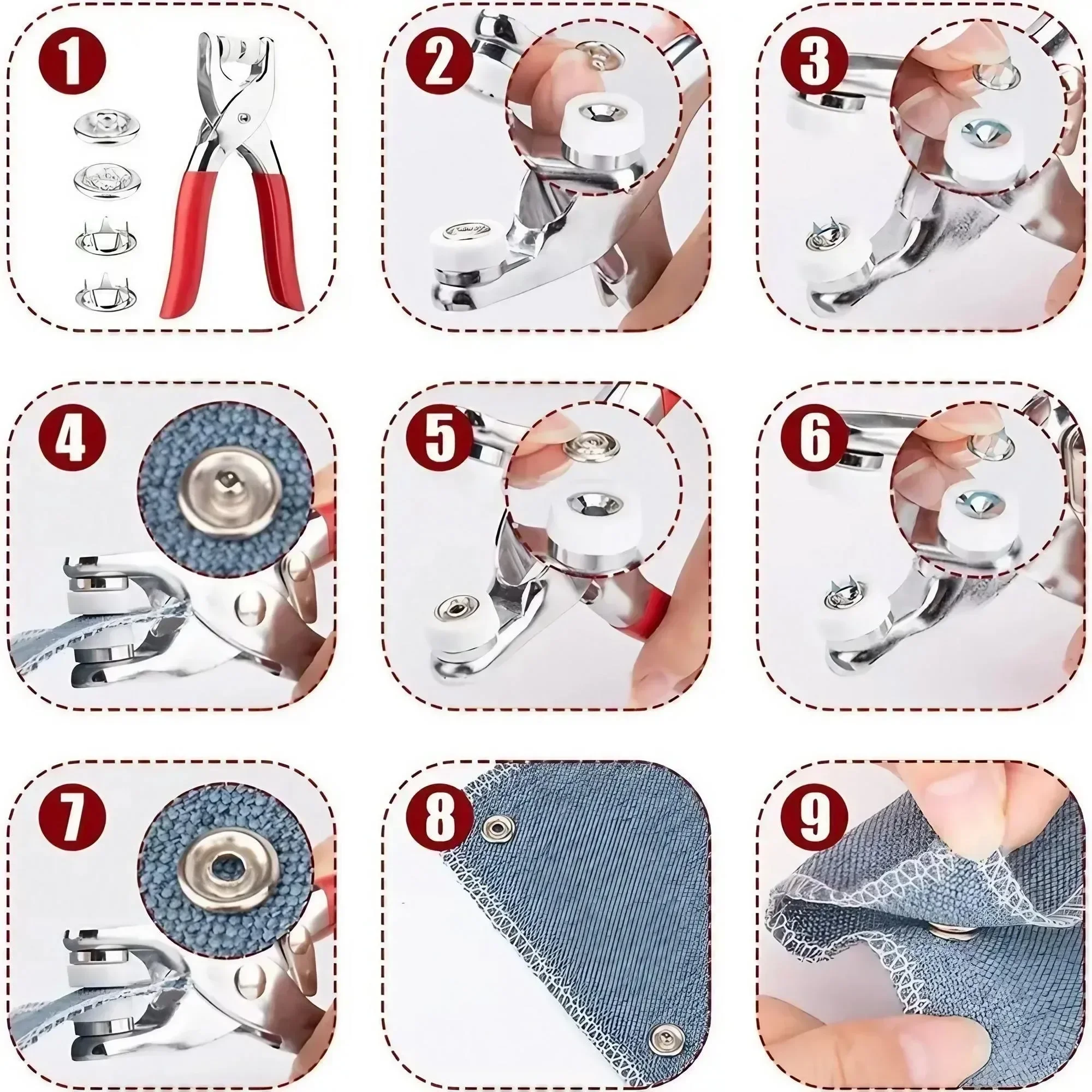 1 Set 201 Pcs Alat Pemasang Ka - Snap Button Plier ulasan dan harga