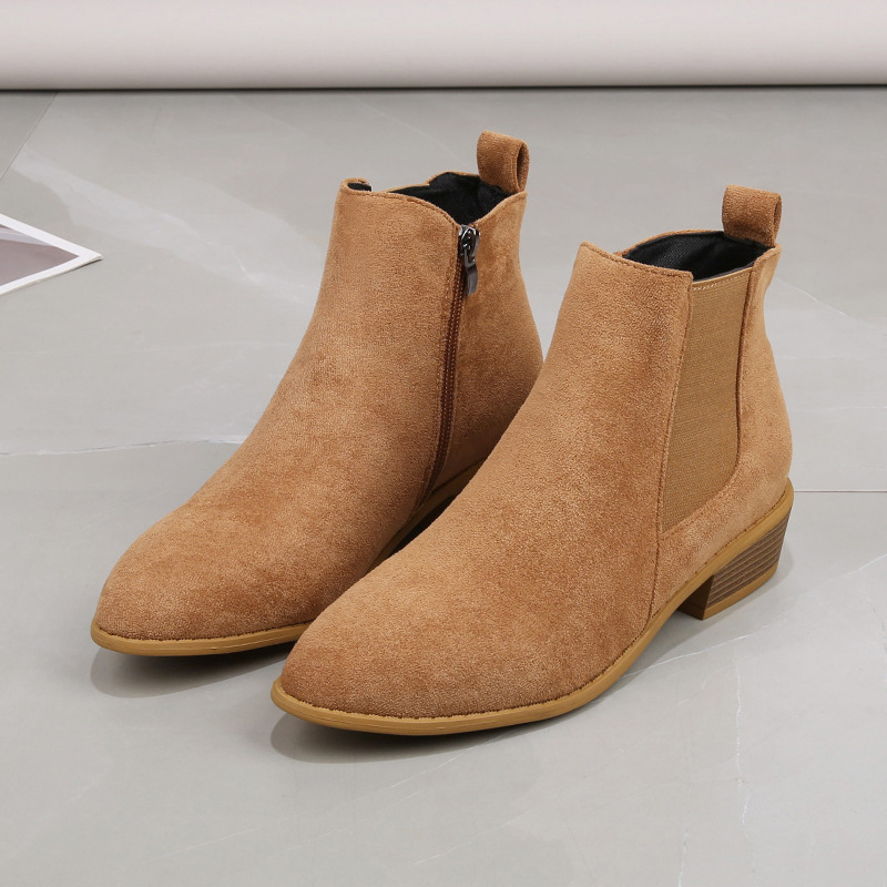 Sepatu Bot Pendek Wanita Musim - Sewing Zipper ulasan dan harga