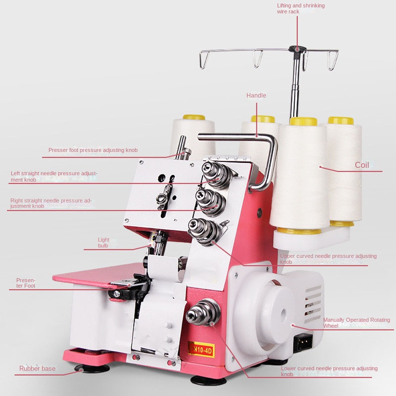 Mesin jahit overlock empat ben - Sewing Technology ulasan dan harga