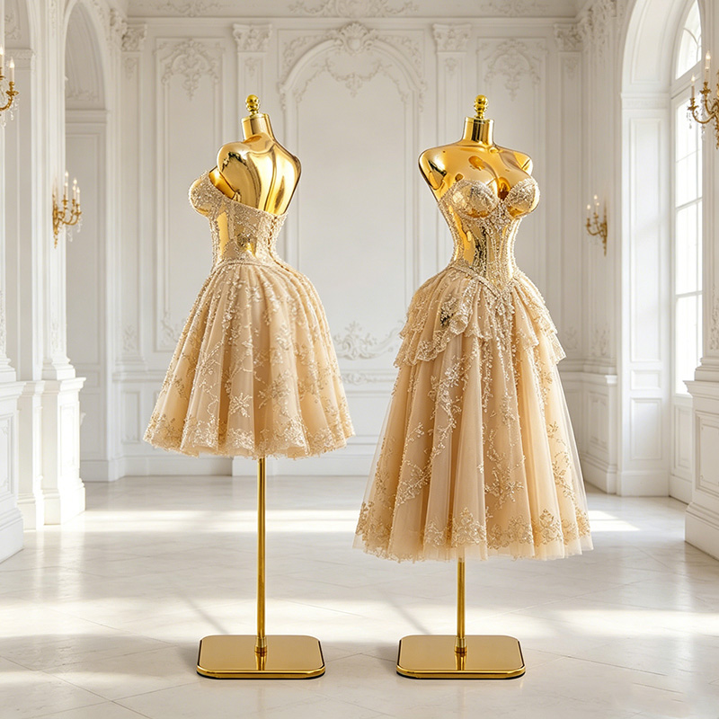 Manekin butik warna emas krom  - Dress Form Mannequin ulasan dan harga