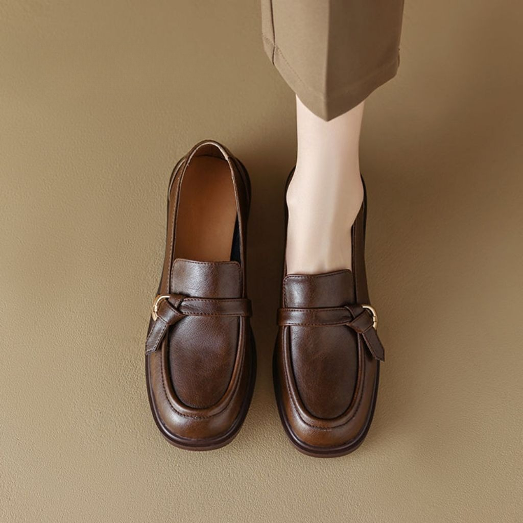 Sepatu Loafer Wanita Kulit Asl - Sewing Latex ulasan dan harga